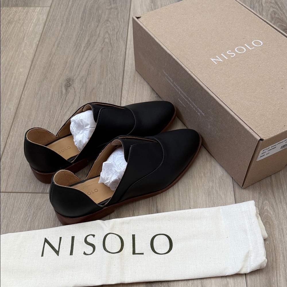 Nisolo Emma d’Orsay Black Oxfords